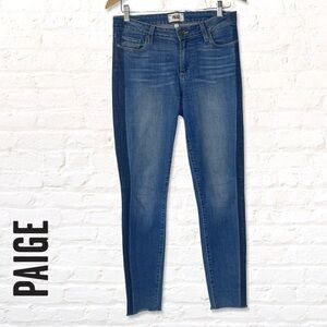 Paige Verdugo Ankle Length Jean with Dark Contrast side detail size 30